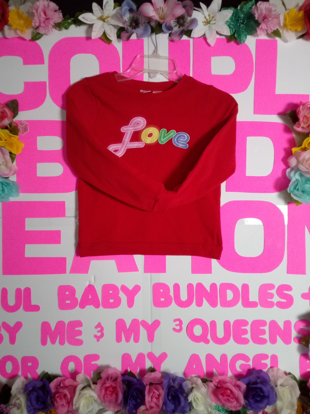 Kids Red 'Love' Long-Sleeve Tee
